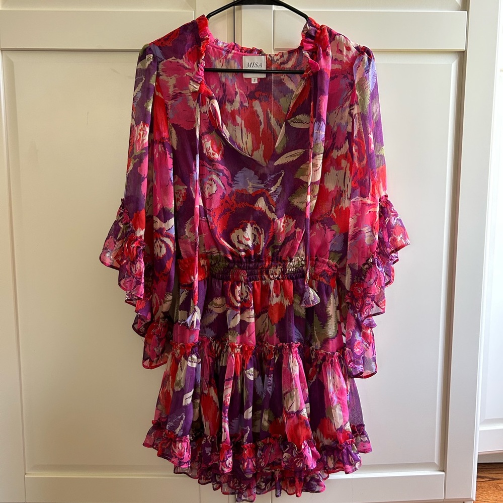 Adorable Misa Los Angeles Ruffle Mini Dress 💜